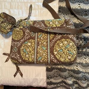 Brown and Yellow Patterned Women's Bag